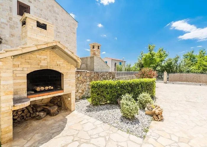 Villa With Heated Pool, Waterfall, Sandy - By Traveler Tourist Agency Krk - Id 2170 *