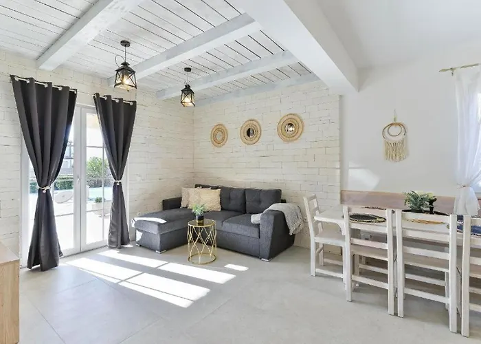 With Heated Pool, Waterfall, Sandy - By Traveler Tourist Agency Krk - Id 2170 Вилла