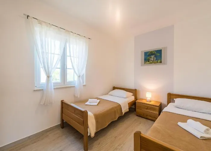 With Heated Pool, Waterfall, Sandy - By Traveler Tourist Agency Krk - Id 2170 Вилла Привлака